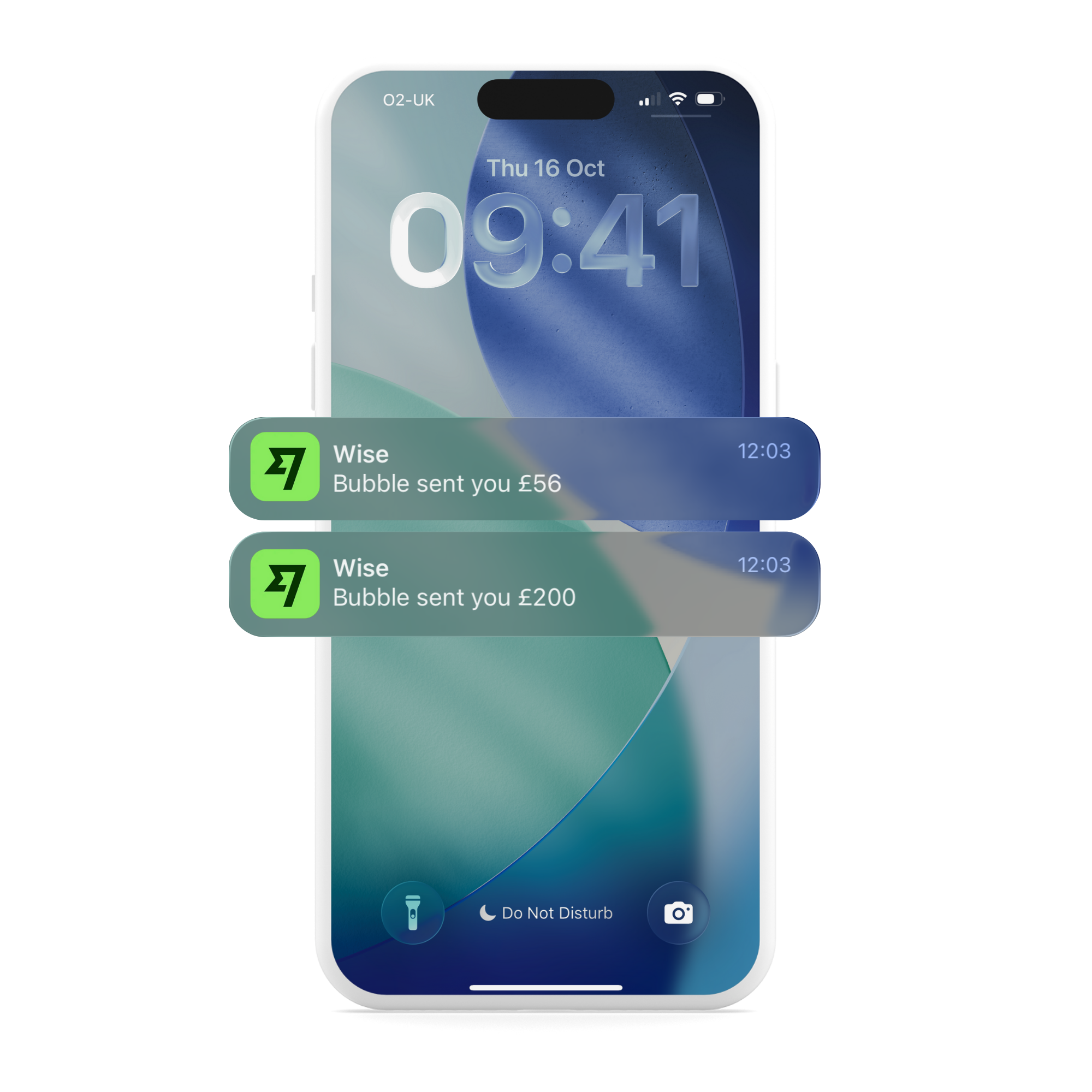 Phone showing Wise reimbursement payments from Bubble for holiday clubs